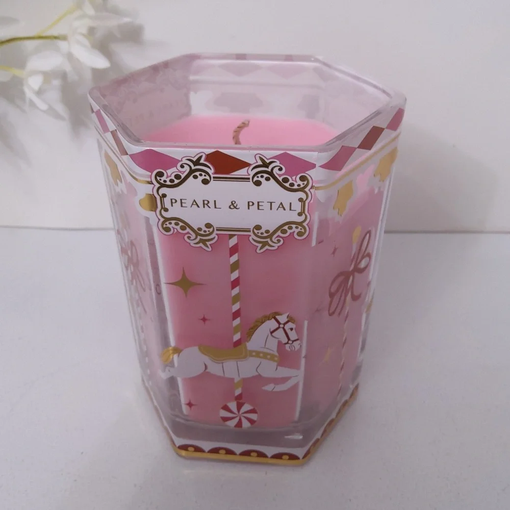 Pearl & Petal Pink Carousel 1-Wick Candle, 12 oz, NWT